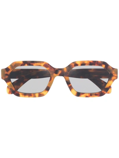 Retrosuperfuture Pooch Geometric-frame Sunglasses In Brown