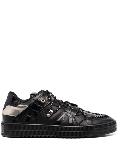 Giuliano Galiano Jeson Leather Low-top Sneakers In Negro