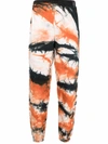 Aries No Problemo Tie-dye Track Pants In Orange