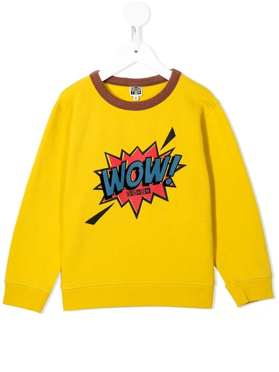 Bonton Kids' Pop Art-print Long-sleeve Sweatshirt In Yellow
