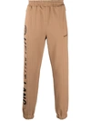 Helmut Lang Logo-print Track Pants In Brown