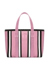 Balenciaga Small Barbes East-west Striped Shopper Tote In Pink