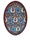 LES-OTTOMANS IKAT HAND-PAINTED OVAL TRAY