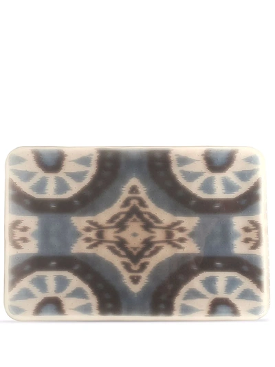 Les-ottomans Ikat Handmade Tray In Multicolour