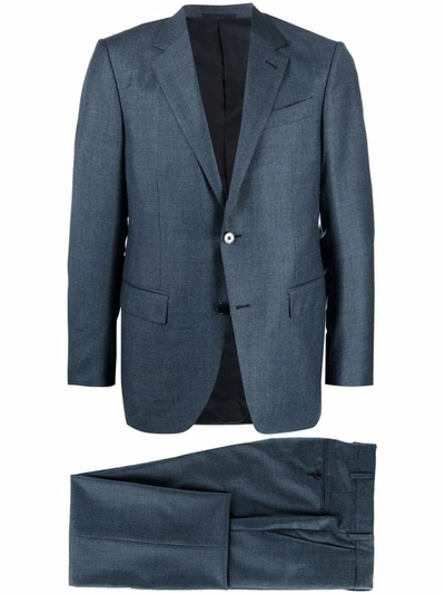 Ermenegildo Zegna Single-breasted Wool Suit In Blue