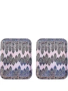 Les-ottomans X Matthew Williamson Peacock Tray Set In Multicolour