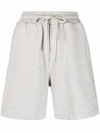 Nanushka Organic Cotton Track Shorts In Grey