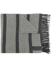 Totême Two-tone Striped Scarf In Grey