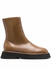 Wandler Side-zip Ankle Boots In Beige