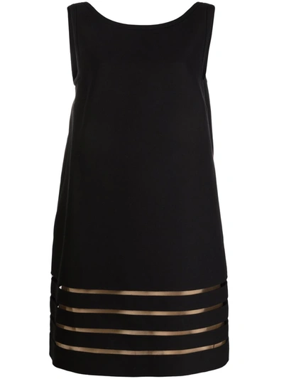Pre-owned Fendi Sleeveless Shift Dress In Black