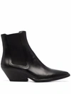 DEL CARLO MID-HEEL LEATHER BOOTS