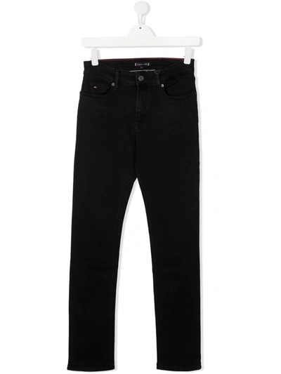 Tommy Hilfiger Junior Teen Scanton Slim-fit Jeans In Black
