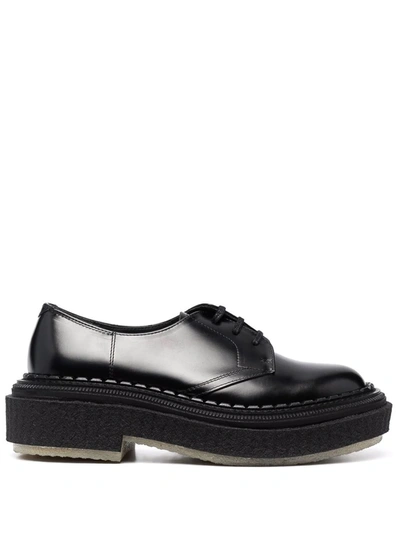 Adieu Type 101 Derby Creeper Lace-up Shoes In Black