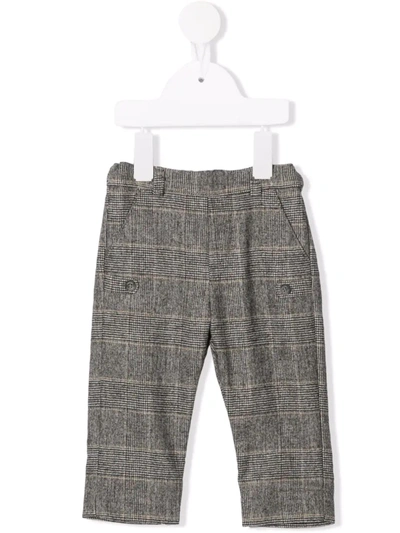 Tartine Et Chocolat Babies' Check-print Straight Trousers In Grey