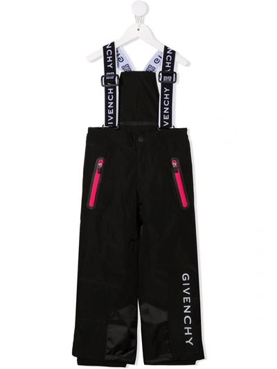 Givenchy Kids' 滑雪背带裤 In Black