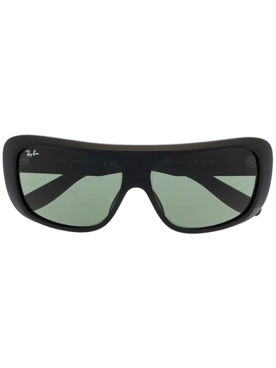 Ray Ban Blair Sunglasses Black Frame Green Lenses 64-13 In Schwarz