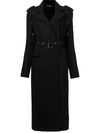 Boyarovskaya Belted Long Trench Coat In Black