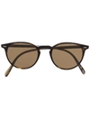 Oliver Peoples Riley Round-frame Sunglasses In Brown