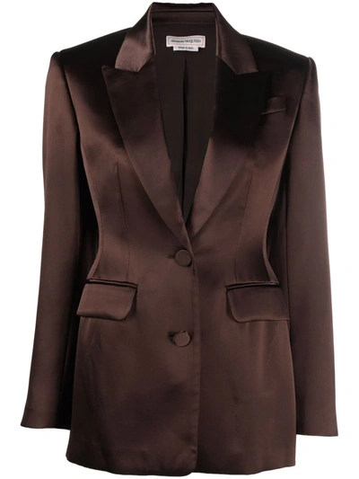 Alexander Mcqueen Single-breasted Tailored Blazer In Black