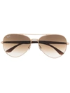 Ray Ban Aviator Gradient Sunglasses In Brown