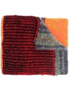 AGR COLOUR-BLOCK KNITTED SCARF