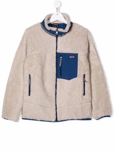 Patagonia Teen Retro-x Zipped Jacket In Neutrals