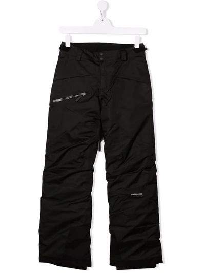 Patagonia Teen Logo-print Snowshot Trousers In Black