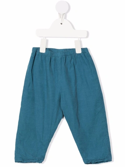 Bonton Babies' Elasticated-waist Trousers In Blue