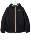 K-way Teen Reversible Down Jacket In Green