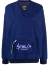 Stella Mccartney V-neck Pouch Pocket Sweatshirt In Blue