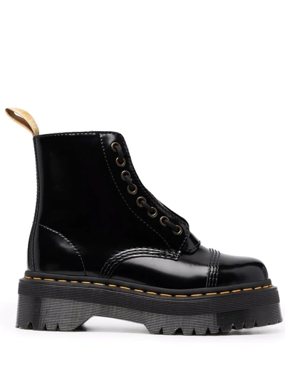 Dr. Martens' Vegan Sinclair Platform Ankle Boots In Black