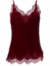 Gold Hawk Red Lace-trim Camisole Top In Red