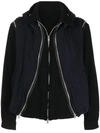 UNDERCOVER ZIPPED PANELS HOODED JACKET