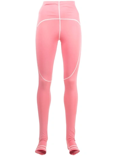 Adidas By Stella Mccartney High Waist Primeblue Yoga Stirrup Tights In Pink