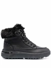 GEOX FUR TRIM ANKLE BOOTS