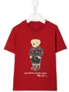 Polo Ralph Lauren Polo Bear-print Short-sleeved T-shirt In Red