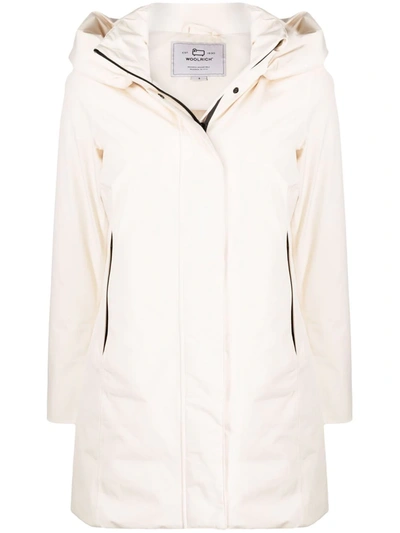 Woolrich Marshall Parka Coat In White