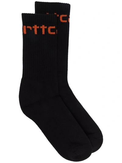 Carhartt Logo Intarsia Socks In Black