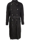 DIESEL D-DELIRIOUS DOUBLE-BREASTED TRENCH COAT