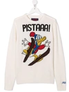 Mc2 Saint Barth Sweater In Wool And Cashmere Blend In White