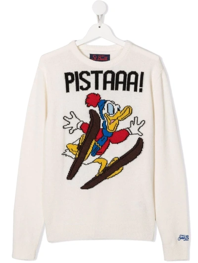 MC2 SAINT BARTH TEEN CARTOON-PRINT KNITTED JUMPER