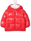 Save The Duck Hooded Zip-up Padded Jacket In Red