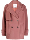 Ba&sh Pepite Double-breasted Coat In Pink
