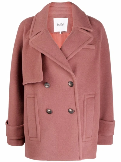 Ba&sh Pepite Double-breasted Coat In Pink