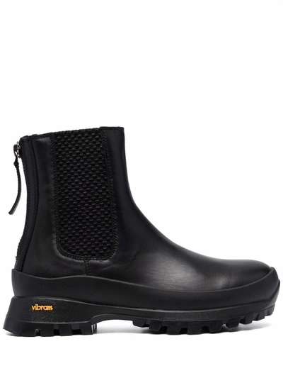 Woolrich Calf Matt Beatles W/zip Behind In Schwarz
