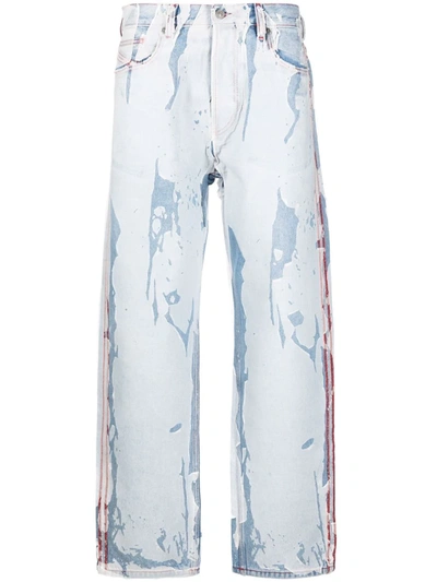 Diesel Peel-off Effect Straight-leg Jeans In White