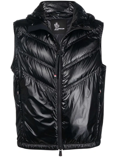 Moncler Down-feather Gilet In Black