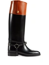 Gucci Black Harness Tall Boots In Black