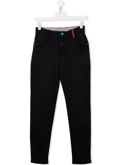 The Marc Jacobs Teen Tapered Leg Trousers In Black