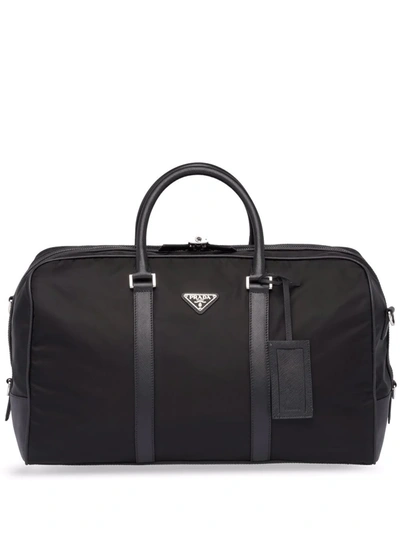 Prada Re-nylon Duffle Bag In Black